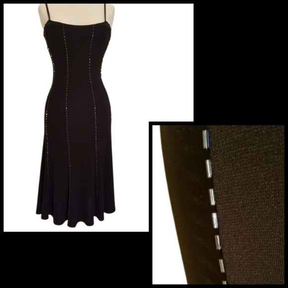 BCBGMaxAzria Dresses & Skirts - BCBGMaxAzria Beaded Dress with Adjustable Straps